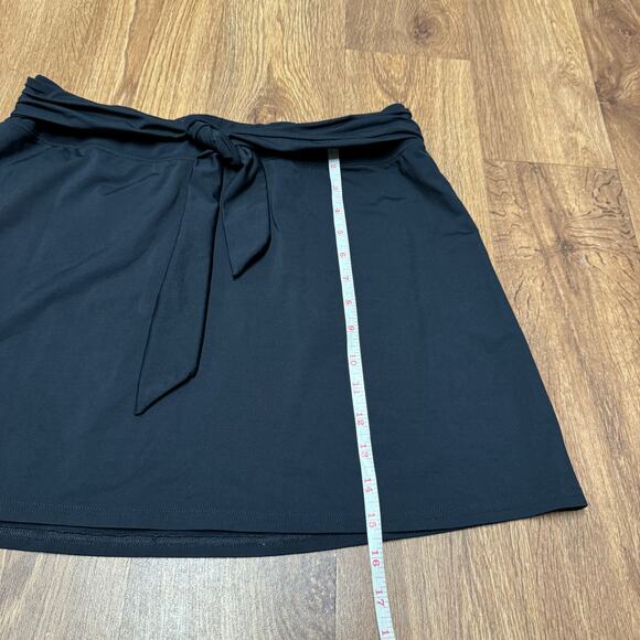 Lands End Womens Black Swim Skirt Tie Front CoverUp Size Small Nylon - Picture 7 of 7